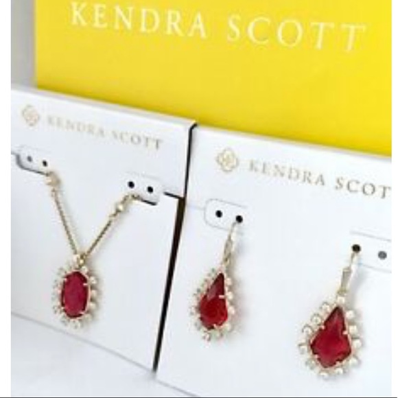 Kendra Scott Jewelry - Kendra Scott Brett Necklace In Ruby with Diamonds